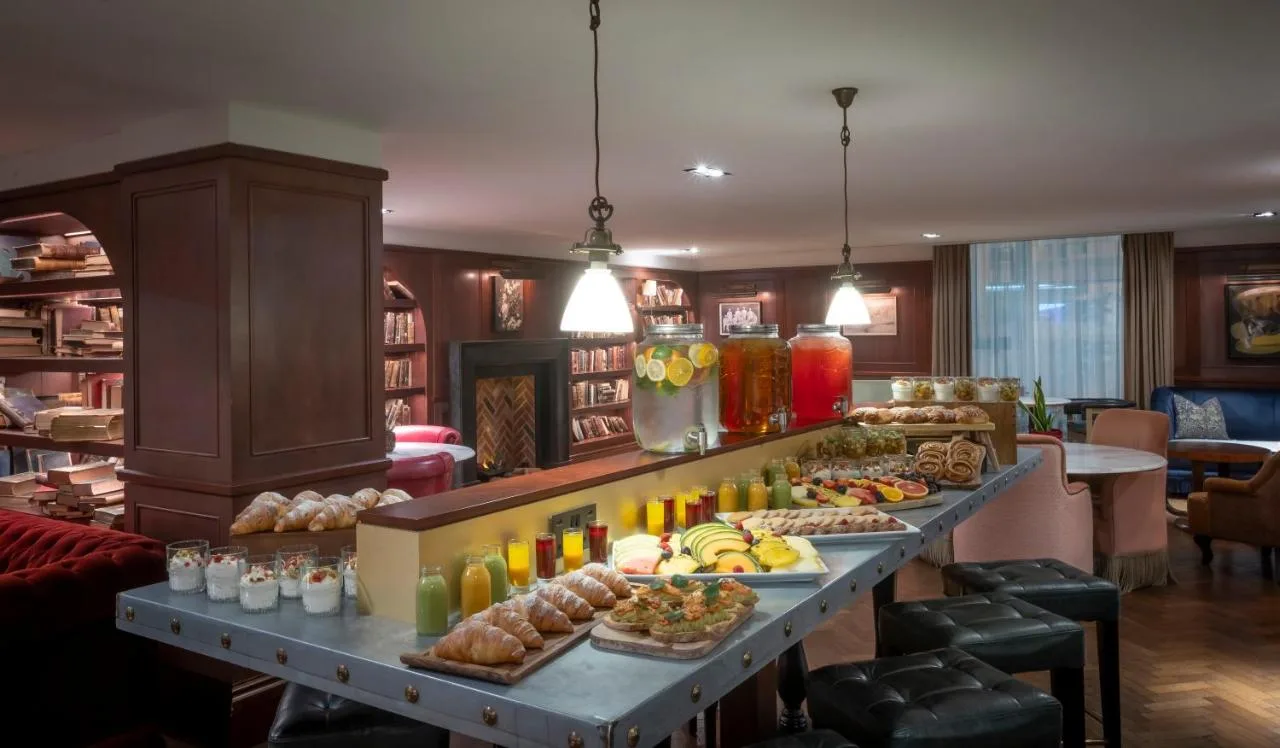 Buffet breakfast spread at Clayton Hotel Cambridge